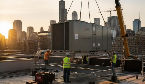 Commercial rooftop unit installation and replacement